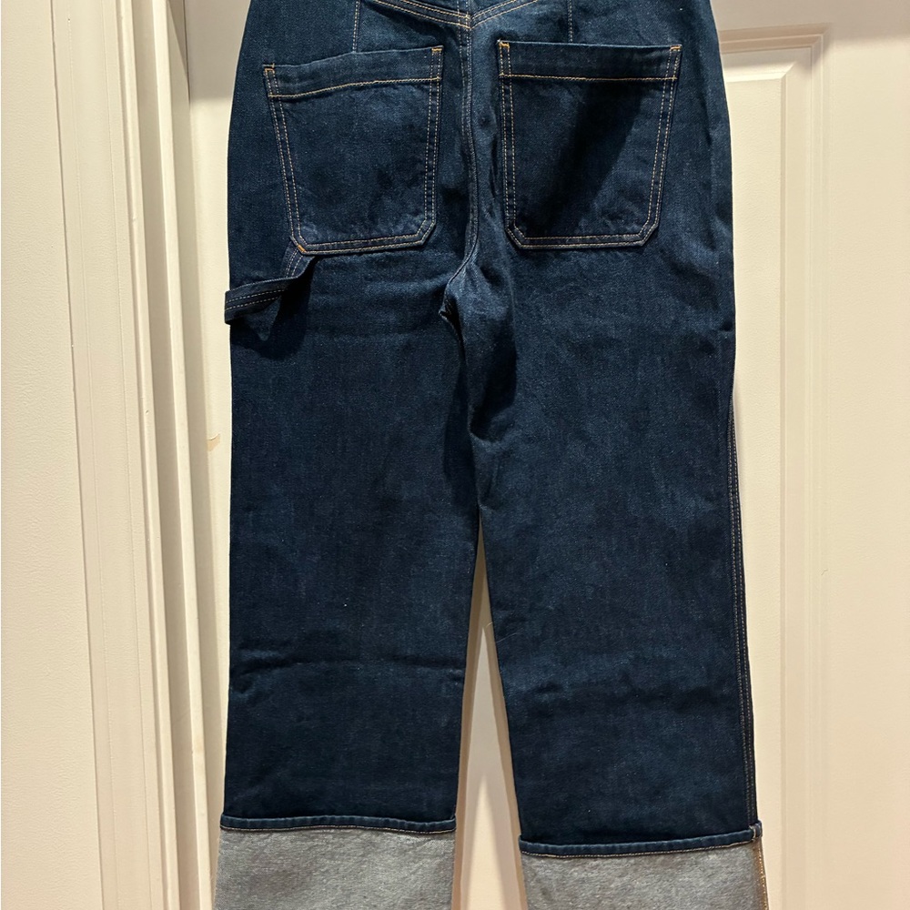 Veronica Beard: Dylan Blue Full Length Straight Cargo Jean